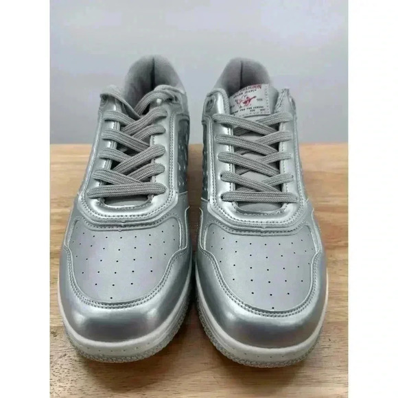 True Religion Jones Court Silver Emboss Casual Sneaker Men’s‎ Size 10 New - Picture 5 of 7